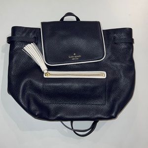 Kate Spade Backpack Purse Dark Purple/White